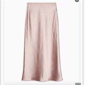 NEW | Topshop | Dusty Pink Satin Maxi Skirt
